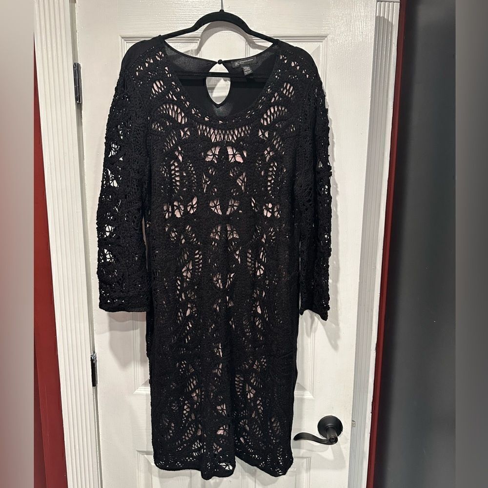 INC EUC Crochet and Tan Dress